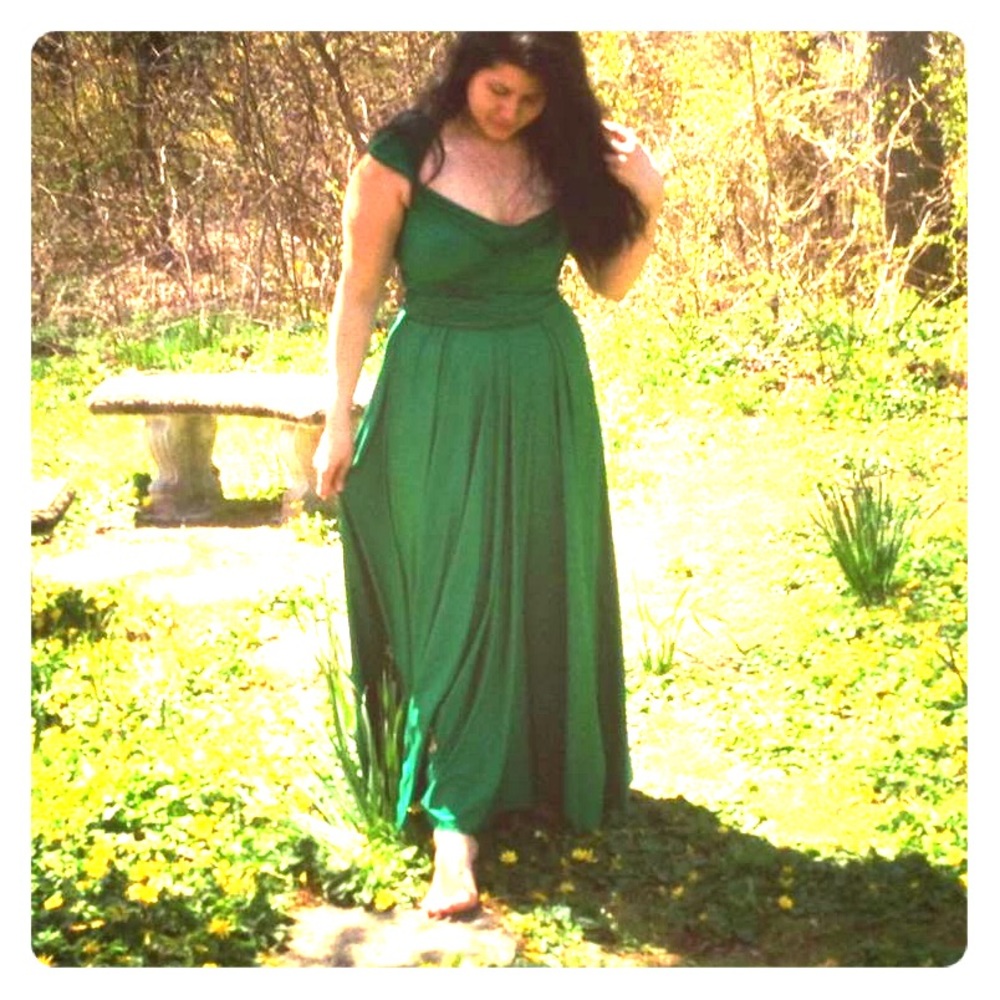 CORALIE BEATRIX EMERALD SURF LONG CONVERTIBLE WRAP